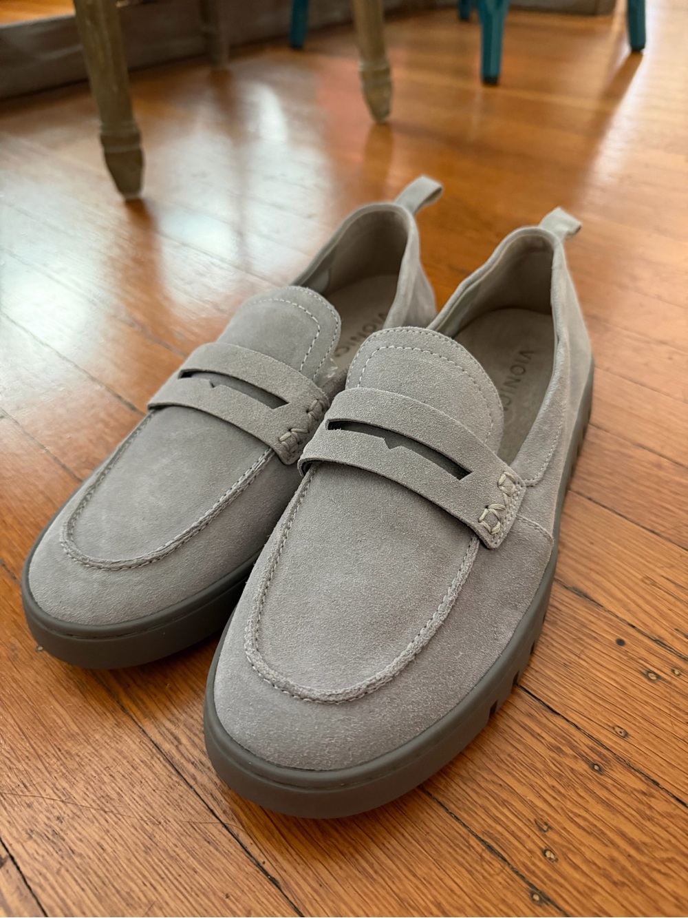 NEW Vionic suede loafer gray blue comfort shoe slip on women’s 9.5 - Picture 2 of 5